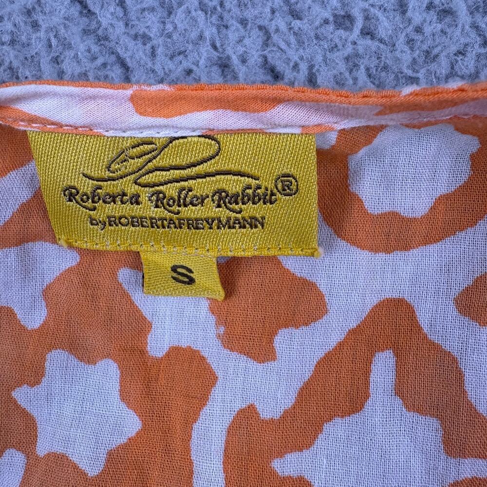 Roberta Roller Rabbit Top Womens Small Shirt Blouse Long Sleeve Tunic Freymann - Picture 3 of 9